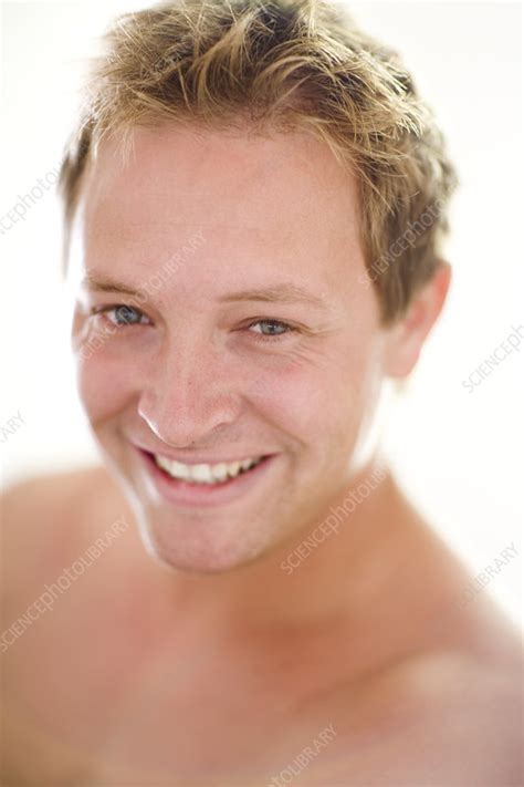 Smiling Man Stock Image F001 2206 Science Photo Library