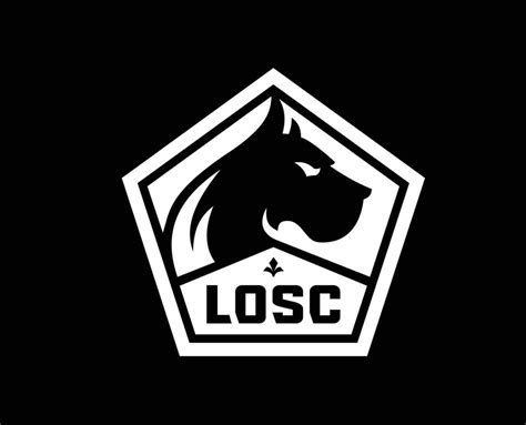 LOSC Lille Club Logo Symbol White Ligue 1 Football French Abstract