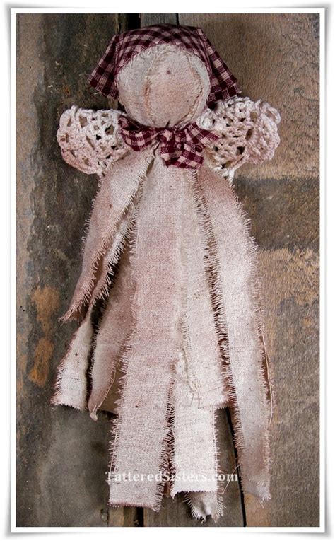 Primitive Rag Doll Angel Tutorial Tattered Sisters Primitives