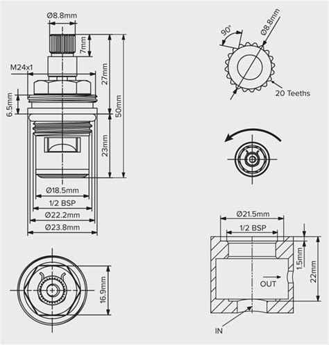 Quarter Turn Brass Cartridge Yv Yantransh