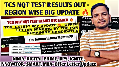 Tcs Nqt Results Out Breaking News Joining Update Interview