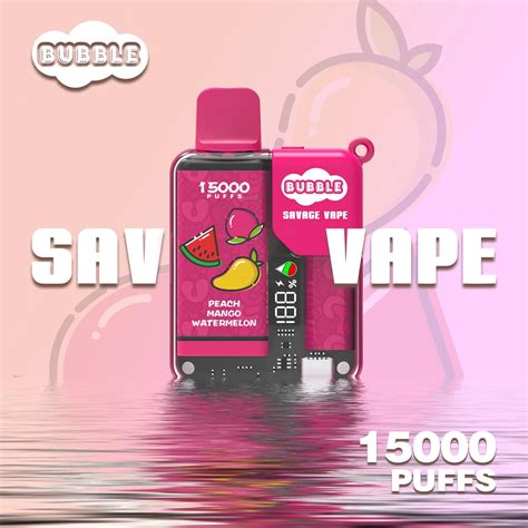 China Factory Colored Display Type C Rechargeable Savage Bubble Vape