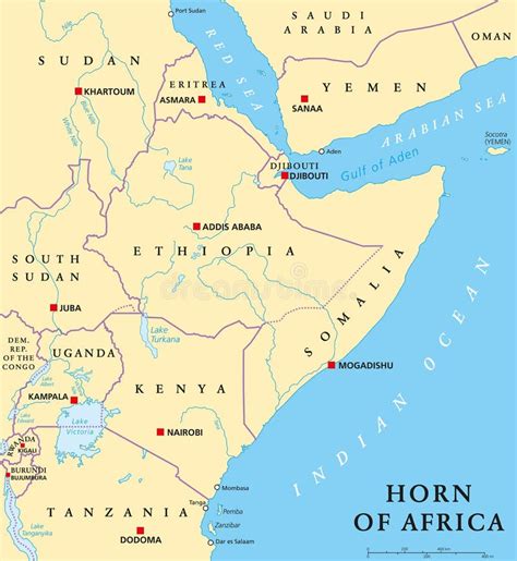 Political Map Of The Horn Of Africa