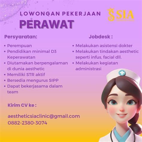 Lowongan Kerja Perawat Di Sia Aesthetic Clinic LokerJogja ID