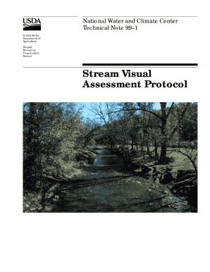 Fillable Online Nrcs Usda Stream Visual Assessment Protocol Natural