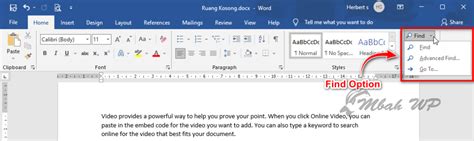 Cara Menggunakan Find Replace Di Microsoft Word