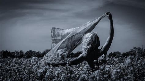 Premium Photo Close Up Of Naked Woman On Field Against Sky