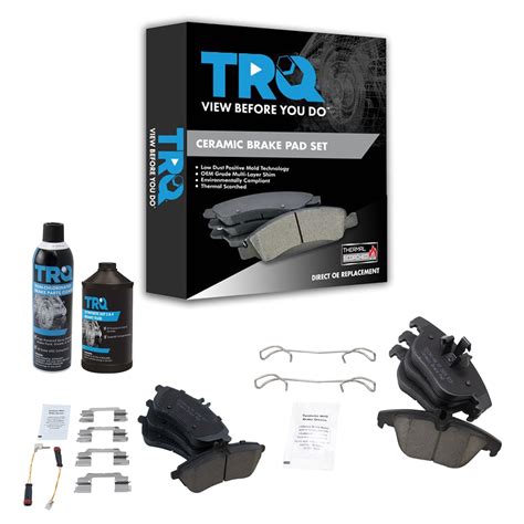 Trq Front Rear Premium Posi Ceramic Brake Pad Kit W Chemicals