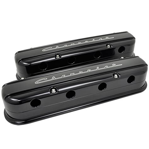 Chevrolet Script Valve Covers Black Billet Specialties P95485