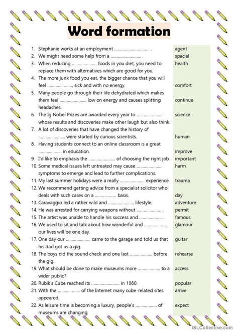 Cuadernillo Word Formation PDF Adjective 52 OFF