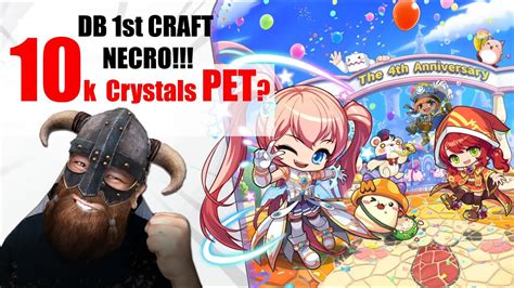 Maplestory M Dual Blade Crafting 1st Necro Weapon And 10K Crystal Pet