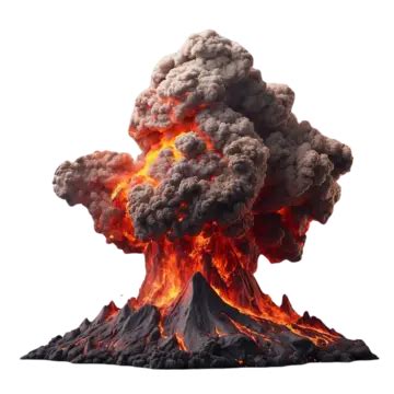 Big Explosion With Smoke And Fire Isolated On White 3d Illustration