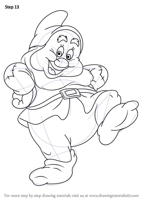 How to Draw Happy Dwarf from Snow White and the Seven Dwarfs (Snow ...