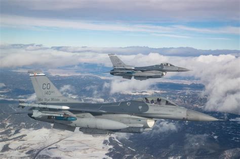 Colorado Air National Guard Conducts F Fighter Jet Flyovers For