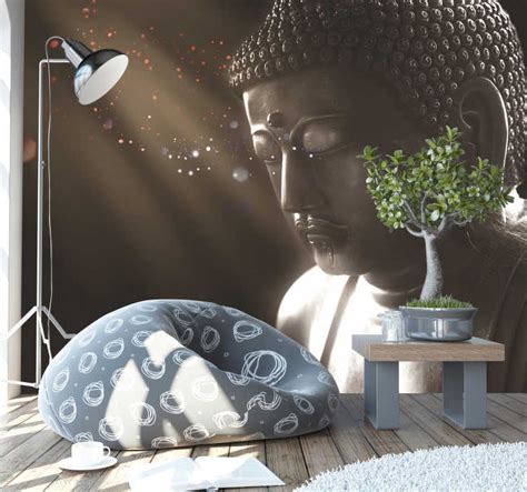 Meditierender Buddha Zen Wandtapete TenStickers