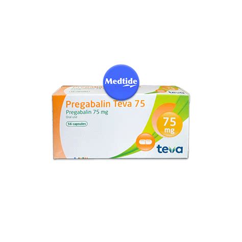 Pregabalin TEVA 75 Mg 56 Capsules Box MEDTIDE