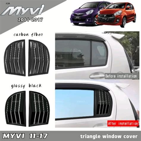 Vemart Myvi Lagi Best Icon 2011 2017 Carbon Fiber Window Triangle