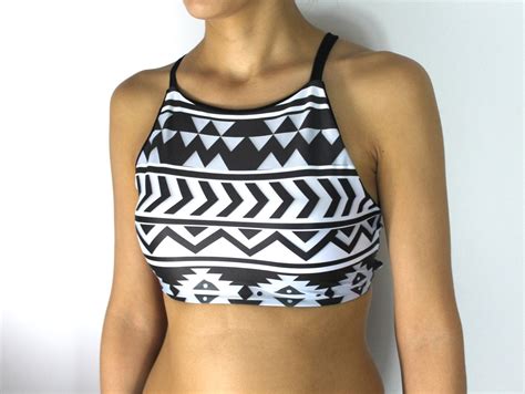 Tribal Halter Bikini Top Yoga Top Tops Halter Bikini Boho Tops