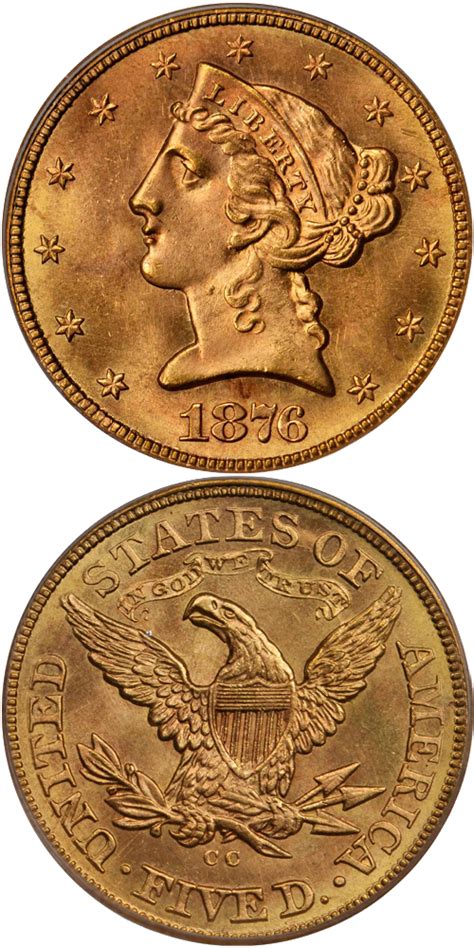 What Is The Value Of An 1876 CC Liberty Head Half Eagle