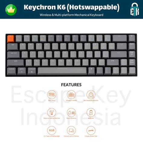 Jual Keychron K Gateron Hot Swappable Switch Original White Backlight Jakarta Barat