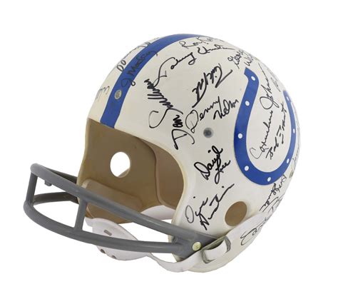 Lot Detail - BALTIMORE COLTS SIGNED FOOTBALL HELMET INCLUDING UNITAS & SHULA.