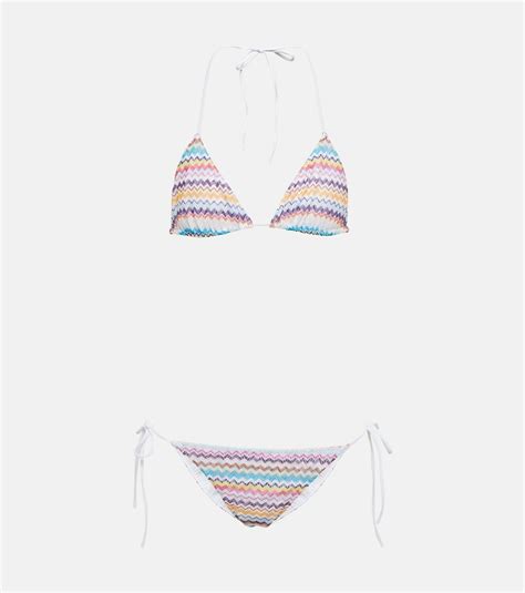 Missoni Mare Zig Zag Knit Triangle Bikini Missoni Mare