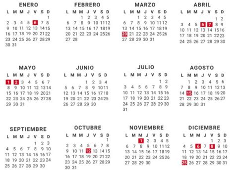 Calendario Laboral Estos Son Los Festivos Y Puentes Del Pr Ximo