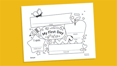 Free printable back to school sign | Sawyer Blog