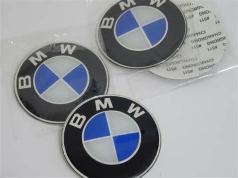 Bmw Self Adhesive Wheel Center Cap Hub Aluminium Badge Mm Stickers X