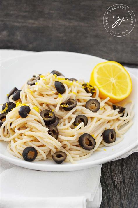 Olive Pasta Recipe The Gracious Pantry Healthy Pasta Recipes