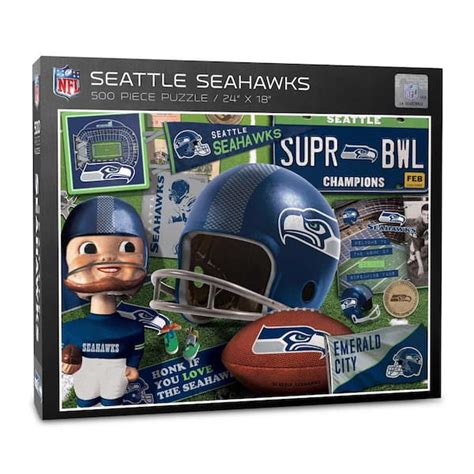 Youthefan Nfl Seattle Seahawks Retro Series Puzzle Pieces