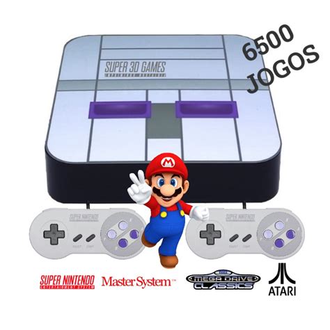 Console Retro Modelo Super Nintendo Mil Jogos Controles