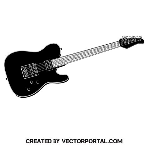 Silueta Ial De Guitarra El Ctrica Royalty Free Stock Svg Vector