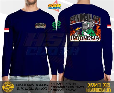 Kaos Lengan Panjang Welder Seniman Api Limited New V2 Tukang Las Baju