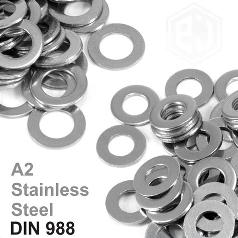 A2 Stainless Steel Shim Washers Flat Shims Thick 01 02 025 05 1 2mm