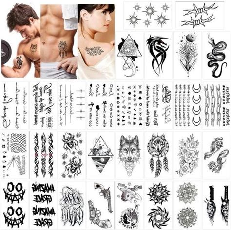 Feuilles Tatouage Temporaire Pour Homme Femme Enfants Tanche