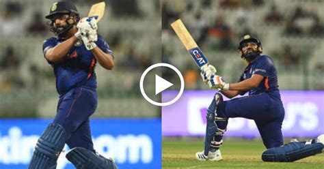 T Wc Watch Rohit Sharma Smashes Rashid Khan For Consecutive Sixes