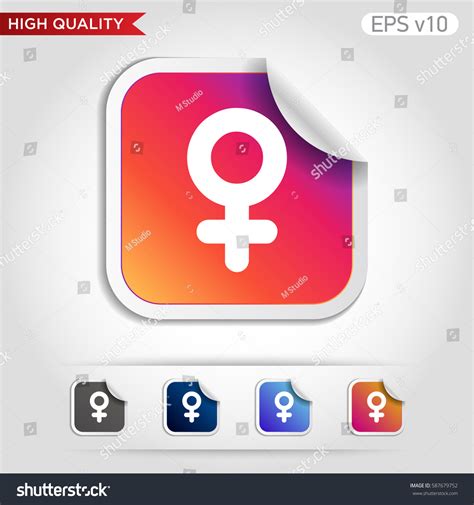 Sex Icon Button With Sex Icon Modern Ui Vector Royalty Free Stock Vector 587679752