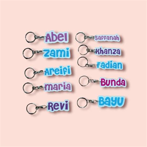 Jual Ganci Akrilik Custom Sisi Keychain Gantungan Kunci Custom