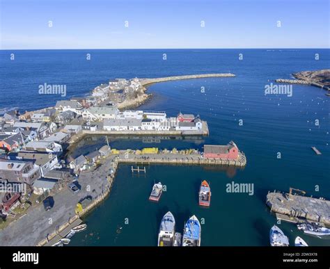 Rockport Harbor And Motif Number 1 Aerial View In Rockport