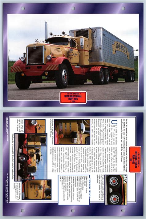 International Rdf In Line Engines Atlas Trucks Maxi Card