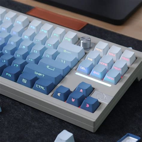 Mintcaps PBT Doubleshot Teclas Retroiluminadas De Color Azul