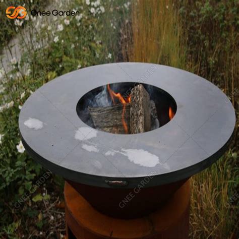 Round Corten Steel Barbecue Metal Bbq Grill China Corten Steel