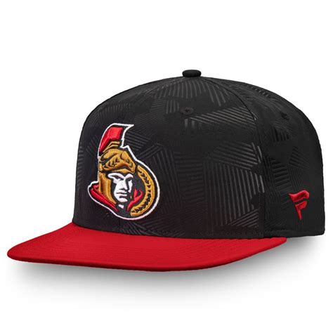 Mens Fanatics Branded Blackred Ottawa Senators Iconic Snapback