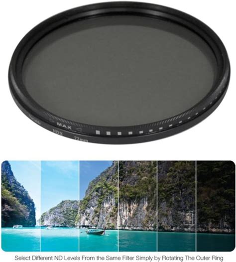 Amazon 58mm Variable Neutral Density NDX Filter For Canon EF S 55