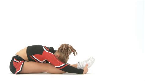 Cheerleader Stretching Her Legs Stock Footage Video 1089787 Shutterstock