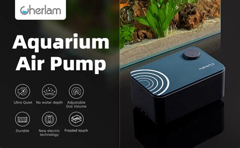 CHERLAM Aquarium Air Pump Oxygen Pump With Adjustable Value Ultra