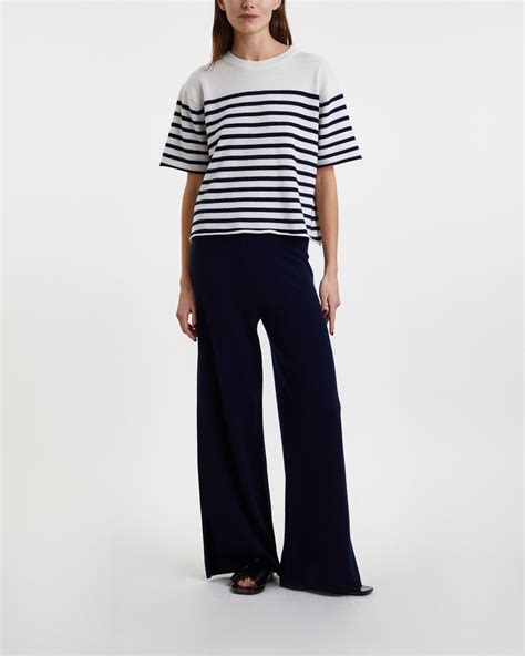 Lisa Yang T Shirt Cila Stripe Cashmere Wakakuu