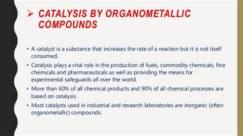 Applications of organometallic compounds