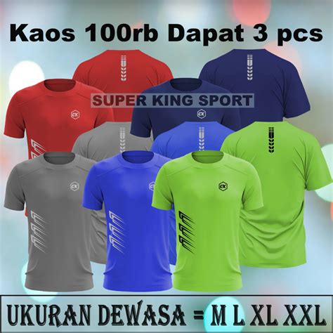 Jual Kaos Polos Oblong Dry Fit Olahraga Pria Lengan Pendek Baju Atasan